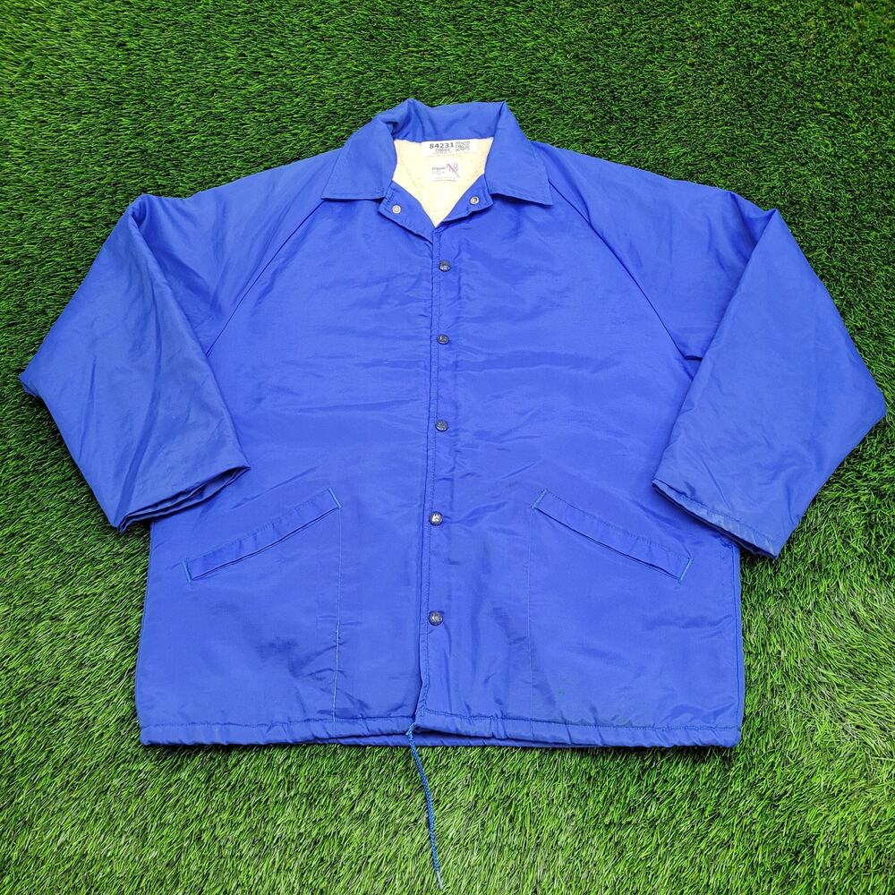 Vintage 80s King-Louie Coach Jacket Large 26x30 Sherpa-Lined USA